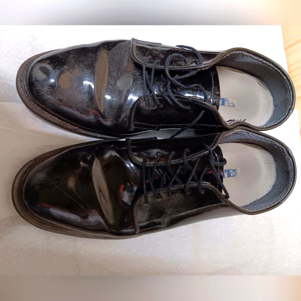 Bates Black Oxford Dress Shoes GUC